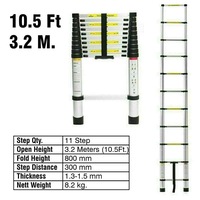 OZNALA 3.2M Portable Telescopic Alloy Folding Ladder Extension Extendable Step Adjustable