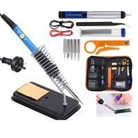 OZNALA 15 IN 1 60W Electric Soldering Iron Kit Solder Welding Stand Adjustable Temperature AU