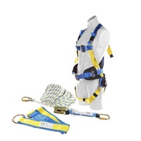 LIFT SAFE Premium Roofers Kit with Full Body Harness, Rope & Shock Absorber