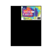 10 x BLACK ARTIST STRETCHED CANVAS 30x40cm - Cotton White Blank Canvases Panel