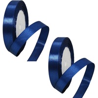 12 x 4 METRES NAVY SATIN RIBBON ROLLS 15mm Decorative Gifts Wrapping Crafts Arts Sewing Art Trim Packing Ribbon