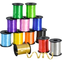 12 x CURLING RIBBON ROLL 200m x 5mm - Gift Wrapping Ribbons for Craft Presents