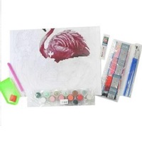 12 x FLAMINGO PICTURE 30X40cm 2 IN 1 COLOUR BY NUMBERS 5D DIAMOND ART KIT DESIGN Adults Anti-Stress Painting Canvas