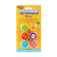 24 x REWARDS SERIES KIDS STAMP SET 6pc - Self Ink Stamps Stampers Party Favours