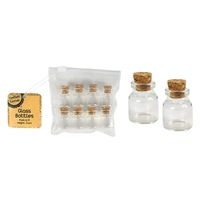 96 x Mini Glass Bottle with Cork Lid - Art Craft Message Bottle Party Favour