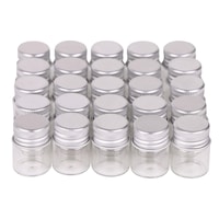 Small Glass Bottle with Screw Top Lid 4mL (72 Pack) Mini Vial Craft DIY Jar