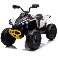 24V 800W Licenced Can-Am Renegade 4WD ATV Quad for kids - White - POSHO