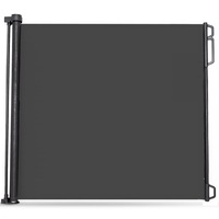 Viviendo 140cm Retractable Stair and Door Safety Gate Fence for Baby & Pet - Black