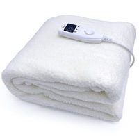 Viviendo 350 GSM Heated Electric Blanket Underlay with Synthetic Wool Top and 40cm Elastic Skirt