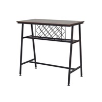 Viviendo Dining Table, Bar Table with Wine Storage Rack - Industrial Style