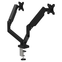 Viviendo Gas Spring Desk Stand and Monitor arm in Dual Steel Monitor Mounts