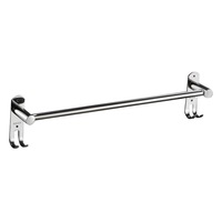 Viviendo Stylish Stainless Steel Adjustable Bathroom Towel Rack Rail Holder with Hooks