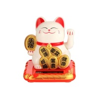 7cm Lucky Golden Waving Cat Lucky Cat Fortune Wave Solar Powered