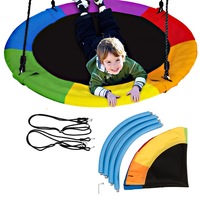 Giantex 100cm Kid Waterproof Flying Saucer Tree Swing Set Indoor Outdoor Park Backyard