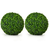 Giantex 2PCS 40cm Artificial Topiary Ball Garden Faux Plants Sun Protection Decoration Ball Home Wedding