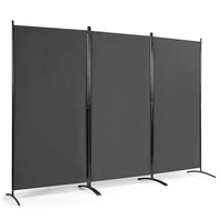 Giantex 3 Panel Room Divider Screen Folding Privacy Screen Wall Partition Stand Home Office Grey