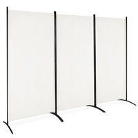 Giantex 3 Panel Room Divider Screen Folding Privacy Screen Wall Partition Stand Home Office White