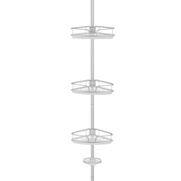 Giantex Telescopic Bathroom Shelf Shower Corner Shelf 4-Tier Aluminum Pole Caddy Rack Tension Pole Organizer