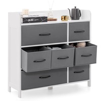 Giantex Chest of Drawers 7 Drawers Tallboy Dresser TV Stand Unit Storage Cabinet Living Room Bedroom