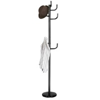 Giantex Metal Coat Rack 2-Tier Coat Tree w/8 Hooks Hat Clothing Hanger for Bedroom Hallway Entryway
