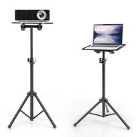 Giantex Projector Stand Tripod Adjustable Height Laptop Projector Holder w/Widetop Tray DJ Rack Stand Home Office