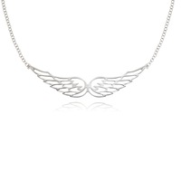 Sterling Silver 45cm Angel Wing Necklace