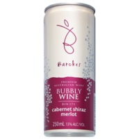 Barokes Bubbly Cabernet Shiraz Merlot Bin 171, 24 x 250ml Premium Australian Wine in a Can, Sparkling Red Wine, 13% ALC/VOL