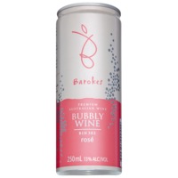 Barokes Bubbly Rose Bin 382, 24 x 250ml Premium Australian Wine in a Can, Sparkling Rose Wine, 13% ALC/VOL