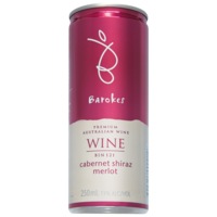 Barokes Cabernet Shiraz Merlot Bin 121 24 x 250ml Premium Australia Wine in a Can Red Still Wine 13% ALC/VOL