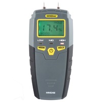 General Tools MMD4E Digital Moisture Meter, Water Leak Detector, Moisture Tester, Pin Type, Backlit LCD Display With Audible and Visual High-Medium-Lo