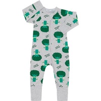 Bonds Baby Print Zip Wondersuit - Grey