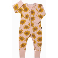 Bonds Baby Sunflower Print Zip Wondersuit - Pink