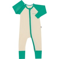Bonds Baby Value Zip Wondersuit - Green & Cream