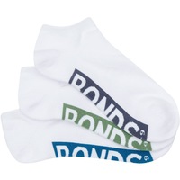 Bonds Men's Cushion Low Cut Socks 3 Pack - White