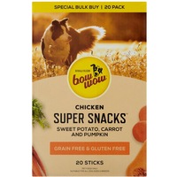 Bow Wow Super Snacks 20 Chicken Sweet Potato, Carrot and Pumpkin Sticks