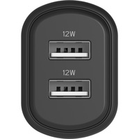 Cygnett 12W Dual USB-A Wall Charger - Black