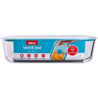Decor Vent & Seal Glass Oblong Container 2.5L