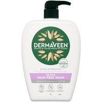 DermaVeen Extra Hydration Gentle Soap-Free Wash for Extra Dry, Itchy & Sensitive Skin 1L