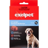 Exelpet Ezy-Dose Intestinal All-Wormer For Dogs 4 Pack
