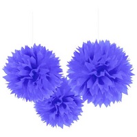 Fluffy Decoration 3 Pack - Purple