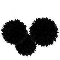 Fluffy Decorations 3 Pack - Black