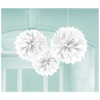Fluffy Decorations 3 Pack - White