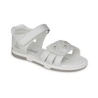 Grosby Kids Floral Double Tab Sandals - Silver