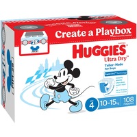 Huggies Ultra Dry Nappies Boys Size 4 (10 - 15kg) 108 Pack