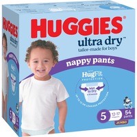 Huggies Ultra Dry Nappy Pants Boy Size 5 (12-17kg) 54 Pack