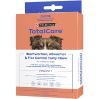 Purina Total Care Heartwormer, Allwormer & Flea Control Tasty Chew - Medium Dogs
