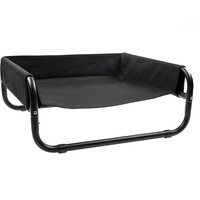 Tails Elevated Pet Bed Black - Medium