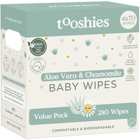 Tooshies ECO Wipes 280 Pack - Aloe Vera & Chamomile
