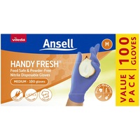 Vileda Ansell Handy Fresh Nitrile Gloves 100 Pack - Medium