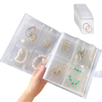 1 Set Portable Travel Jewelry Organizer Storage Book for Rings Necklace and Stud